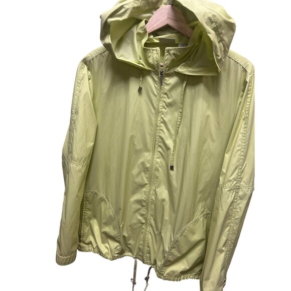 Chico's Zenergy Lime Green Lightweight Water Repellent Windbreaker - Picture 1 of 6